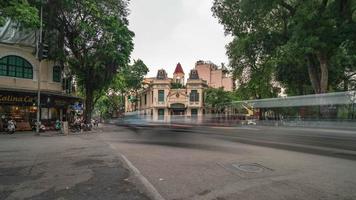 4 sequenza timelapse k di hanoi, vietnam - strade della vecchia hanoi durante il giorno video