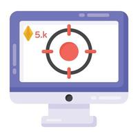 Game  application flt style icon, editable vector