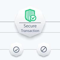 Secure Transaction page, ui elements vector