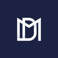 logotipo de letras md, diseño de monograma vector