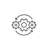Operations line icon on white vector