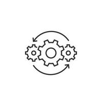 Operations line icon on white vector