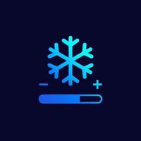 cooling control icon on dark vector