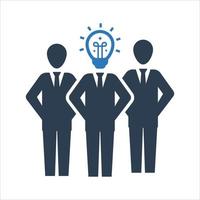 Creative business team icon on white background vector