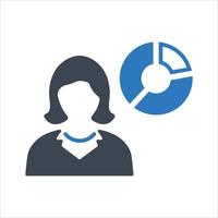 Business report, presentation, statistics icon vector