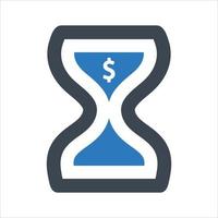 Time is money, hourglass, loan duration icon vector