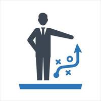 Business strategic planning presentation icon on white background vector