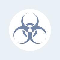 biohazard symbol, biological hazard sign isolated on white vector