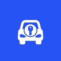 car and key, rental icon vector