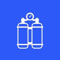 oxygen tanks icon for diving vector