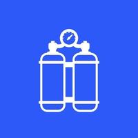 oxygen tanks icon for diving vector