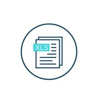 icono de vector de documento xls