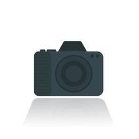 camera icon, pictogram in flat style on white vector