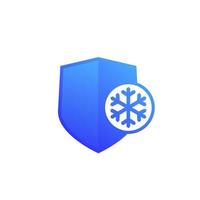 Frost resistant or cold resistance icon on white vector
