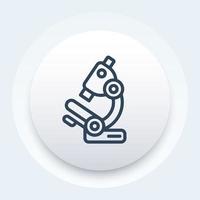 Microscope icon in line style vector