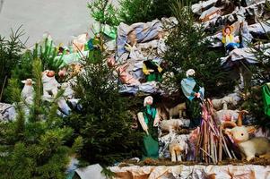 Very large christmas nativity crib photo