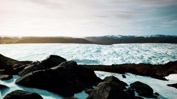 beautiful landscape on glacier in Iceland video