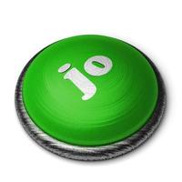 jo word on green button isolated on white photo