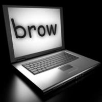 brow word on laptop photo