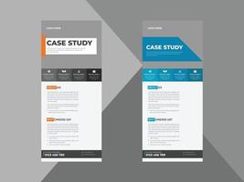 case study roll up banner design template. case study cover poster leaflet design. cover, roll up banner, poster, print-ready vector