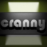 cranny word of iron on carbon photo