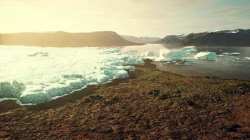 global warming effect on glacier melting in Norway video