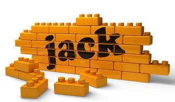 jack word on yellow brick wall photo