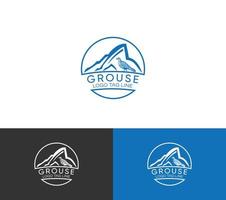 Ceative Unique Grouse Natural Logo Design vector