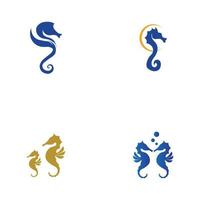 set of sea horse vector