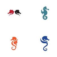 set of sea horse vector