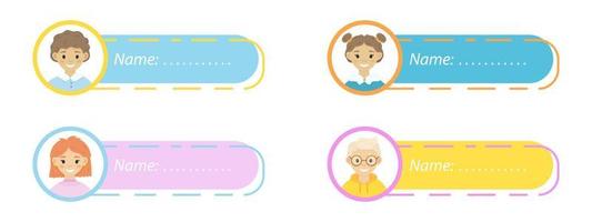 Kids Name Tag Vector Art, Icons, and Graphics for Free Download