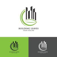 Oak leaf building vector logo isolated. Logo templates.