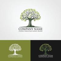 Roots Of Tree logo illustration. Tree vector silhouette.