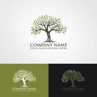 Roots Of Tree logo illustration. Tree vector silhouette.