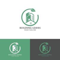 Oak leaf building vector logo isolated. Logo templates.