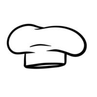 sombrero de cocinero. cocinar ropa blanca. elemento del logotipo de restaurante y cafetería. vector