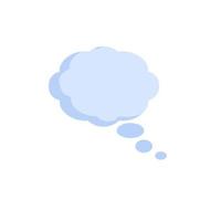 Bubble cloud thinking. Comic book icon vector