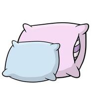Set of pillows. Large and small object. vector