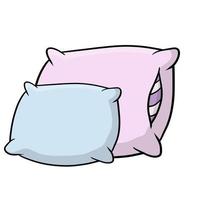 Set of pillows. Large and small object. vector