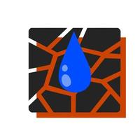 Dryness icon. Blue drop of water. vector