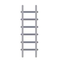 Steel grey stairs. Go up to top level. Straight and inclined objects. Cartoon flat illustration vector