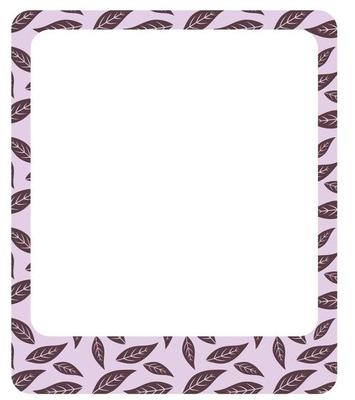 Picture frame with Leaf background design. border element for many purposes.