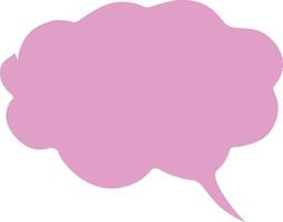 Pink Speech Bubble Icon design, hand draw element illustration. vector
