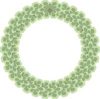 Flower pattern circular frame design, Border element with flower creation. vector