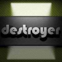 destroyer word of iron on carbon photo