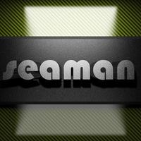 seaman word of iron on carbon photo