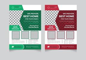 Real Estate flyer design template vector