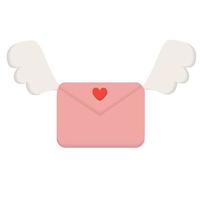 mail message symbol with wings illlustration vector