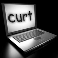 curt word on laptop photo