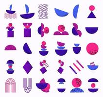 Abstract purple and blue geometric design elements. Use it for posters, illustrations, template design, advertising, printing. vector illustration